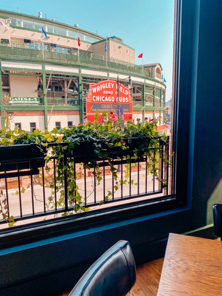 View of Wrigleyville from brunch at Swift & Sons Tavern